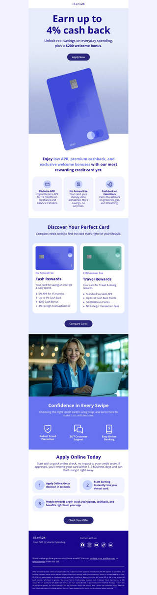 Financial Services AMP Email — Credit Card Promotion