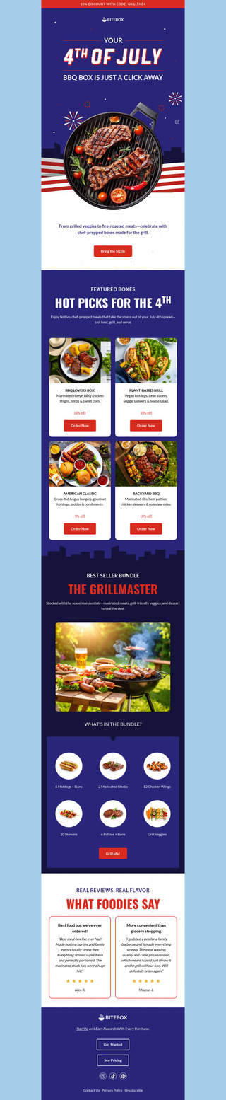 Food and Delivery AMP Email — Fire Up the Grill