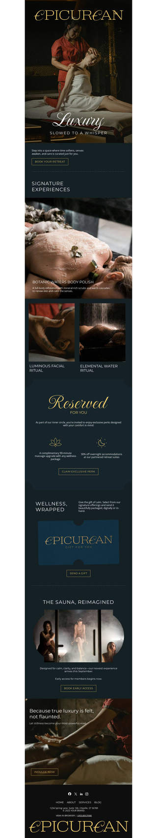 Health and Wellness AMP Email — Luxury Spa